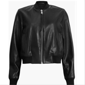 All Saints Orten  Leather Bomber Jacket